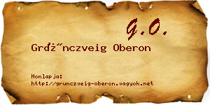 Grünczveig Oberon névjegykártya